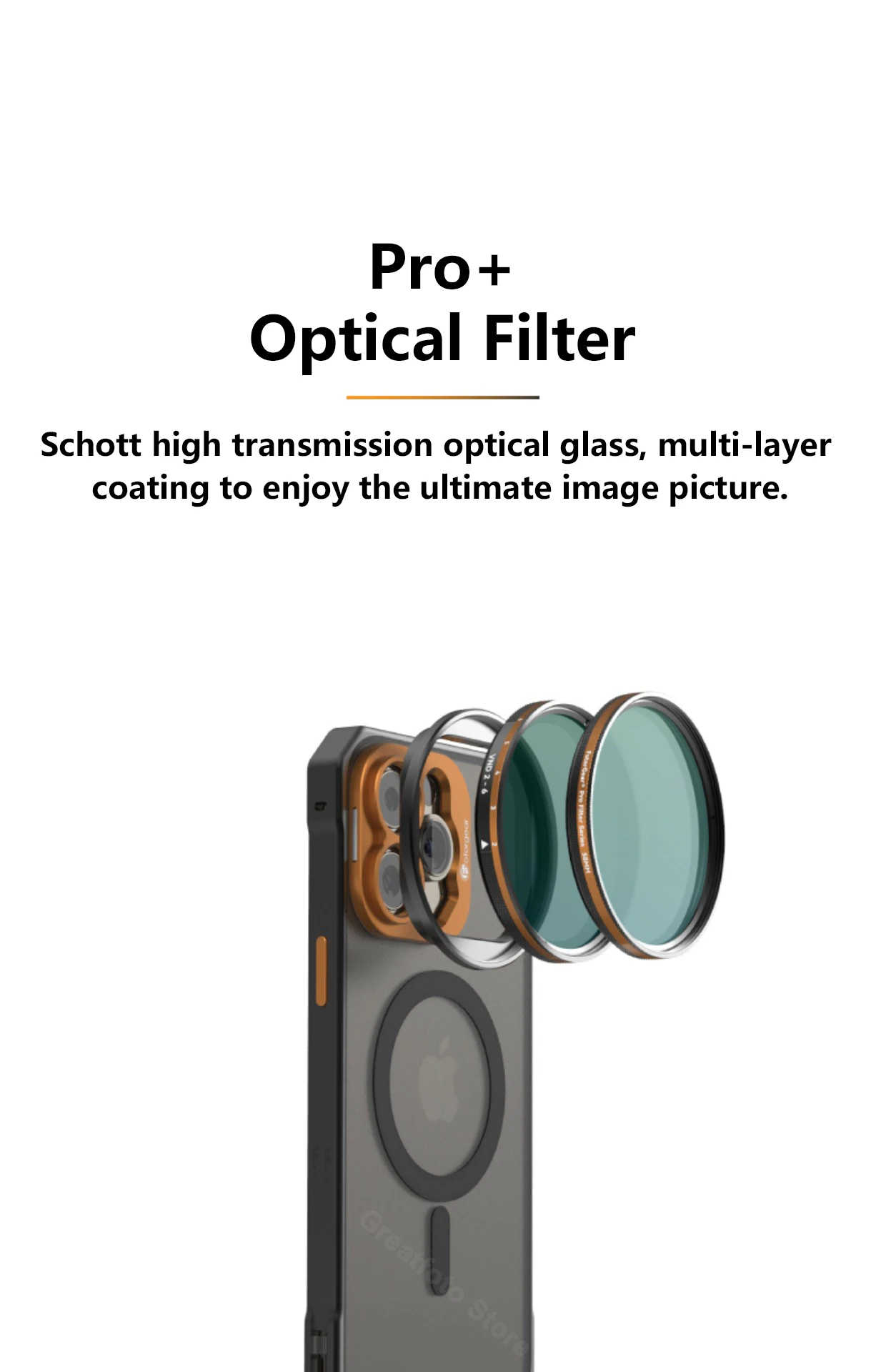 Fotorgear чехол для телефона фильтр VND 2-6 CPL Черный Туман/золотые полосы/синие полосы/звезда расклешенный фильтр для телефона iPhone 14 Pro Plus Max