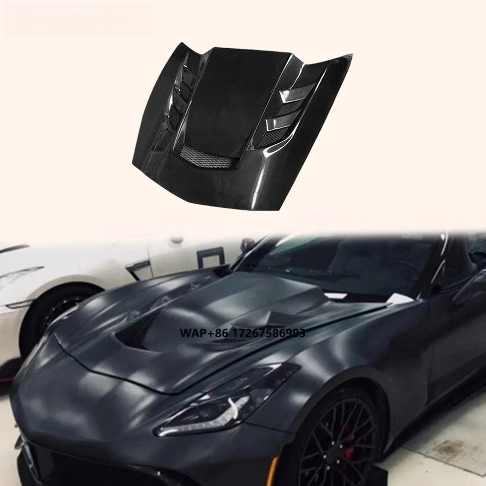 

For C7 14-19 (Not Fit ZR1) Carbon AM Style Front Vented Hood