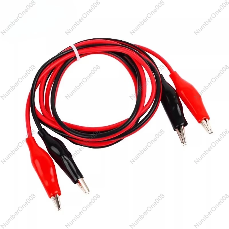 Medium Dual Alligator Clip Test Leads with Cables 2 Wire 4 Clips Total 1 Meter Electronic Experiment Jumper Wires
