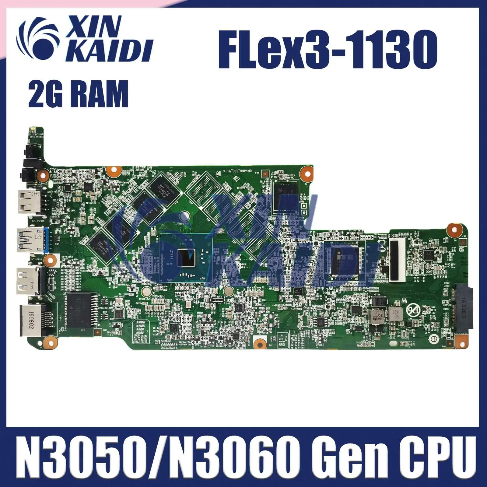 Mainboard For Lenovo YOGA 300-11IBR 300S-11IBR 5B20K13586 FLEX3-1130 Laptop Motherboard CPU N3050/N3060 2GB-RAM 64G-SSD 100% tes