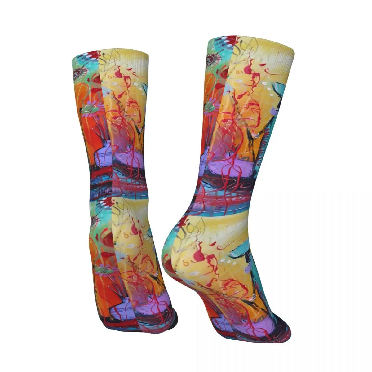 African Print Sock Printed Man Polyester