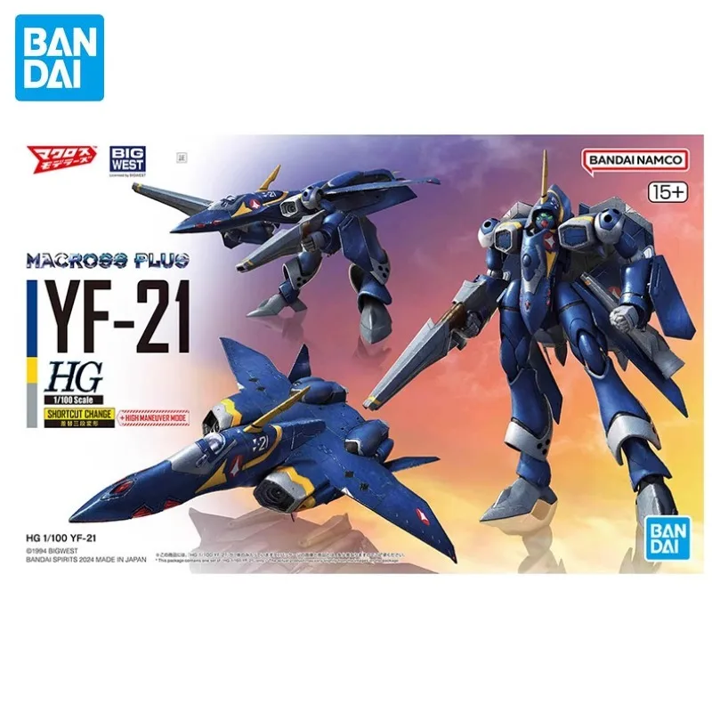 

Bandai Original HG 1/144 YF-21 Anime Action Figure Assembly Model Toys Collectible Model Ornaments Gifts for Children