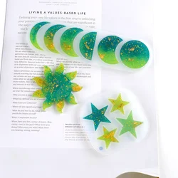 Star Sun Moon Silicone Resin Molds Jewelry Ornaments DIY Irregular Rolling Tray Pendant Handmade Mold Epoxy Resin Silicone Mould