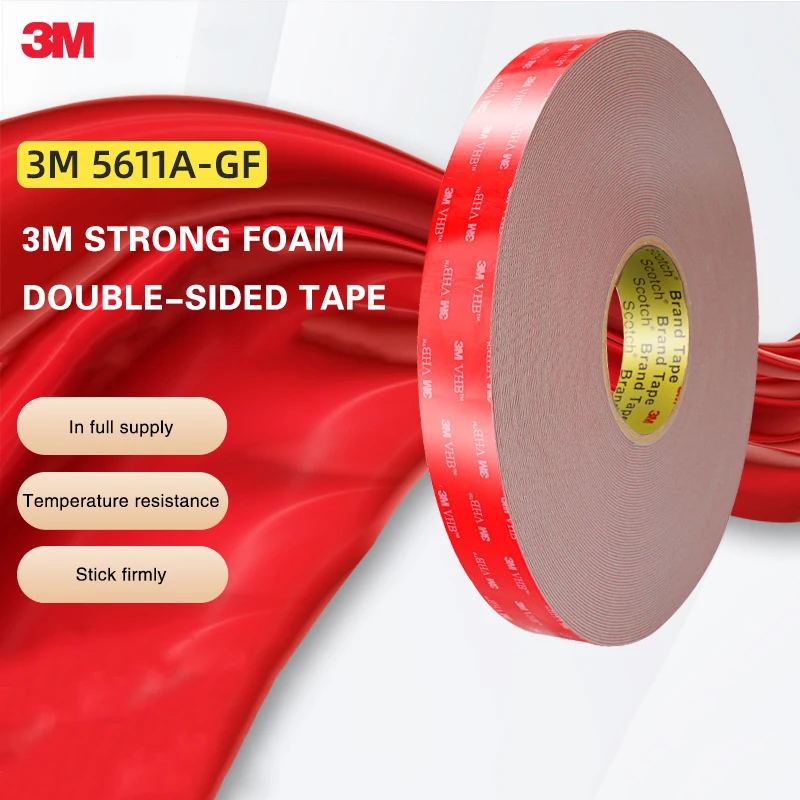 3M 5611 Strong Non-Trace Foam Double-Sided Tape High Temperature Resistant Grey High Viscosity Waterproof Double-Sided Tape