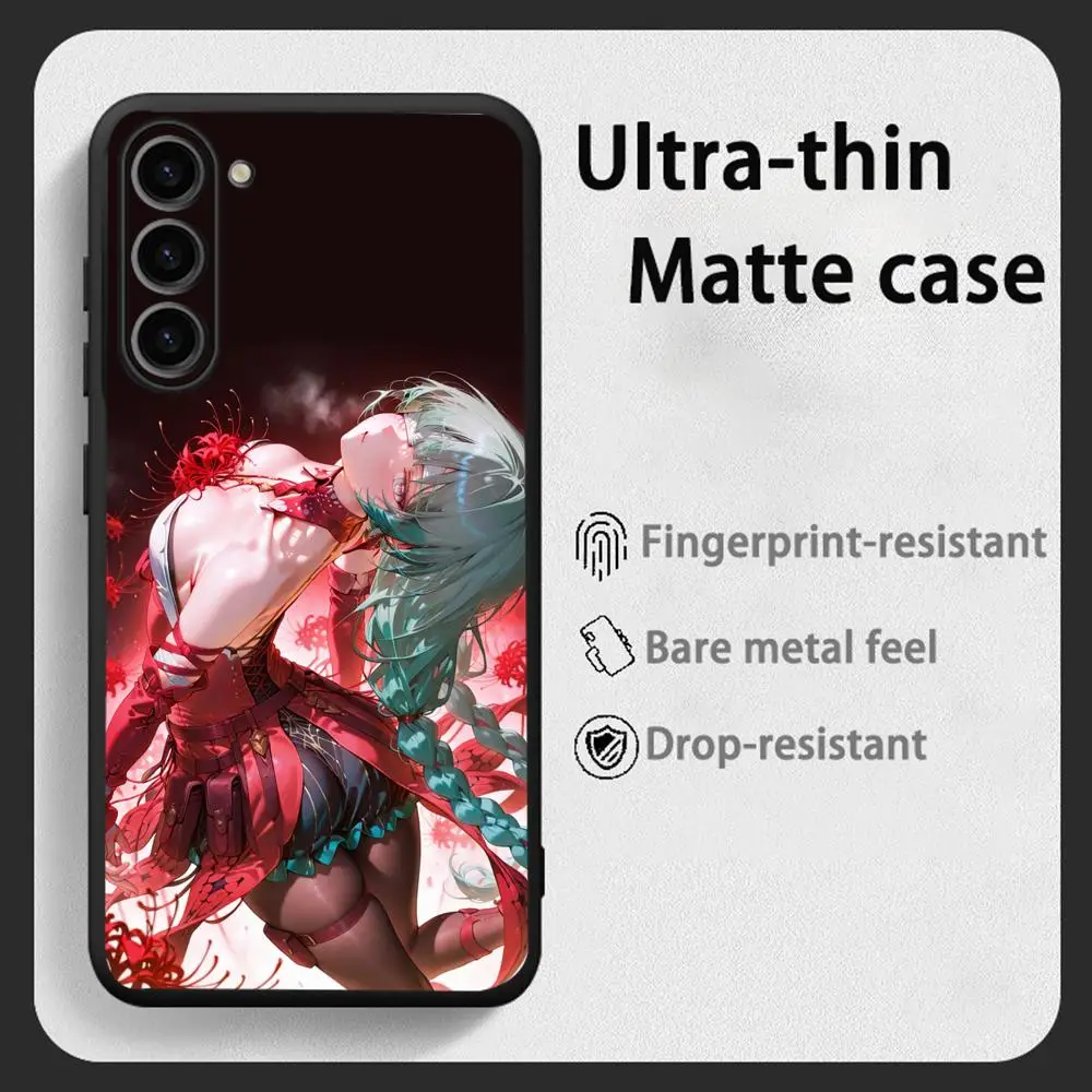 Phrolo hot game design beauty girl  Phone Case For Samsung Galaxy S26 S25 S24 S23 S22 S21 Plus Ultra Fold A Soft Black