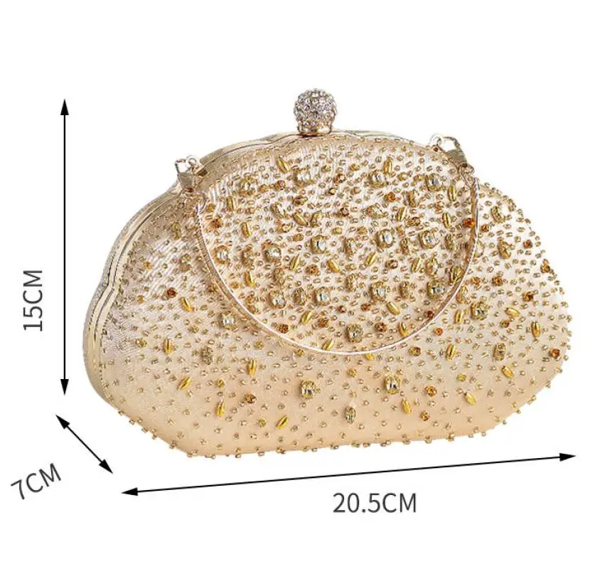 Sparkling Evening Bag For Women Wedding Dress Party Clutch Handbag Purse Crystal Rhinestone Female Crossbody Shoulder Bag image 6