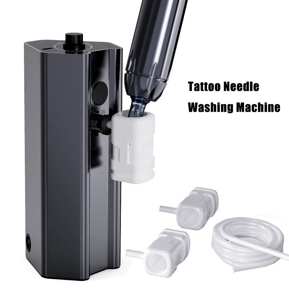 Professional Tattoo Needle Washing Machine Rechargeable Wireless Electric Permanent Makeup Tattoo Needle Cleaner Machine