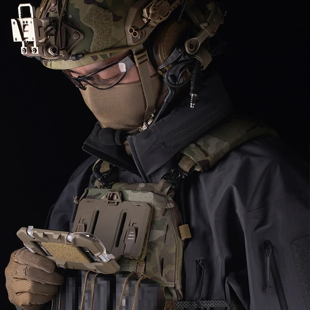 Military Mobile Phone Rack Tactical Chest Bag Map Case Admin Panel Airsoft Gear Outdoor Molle Folded Iphone Navigation Board New