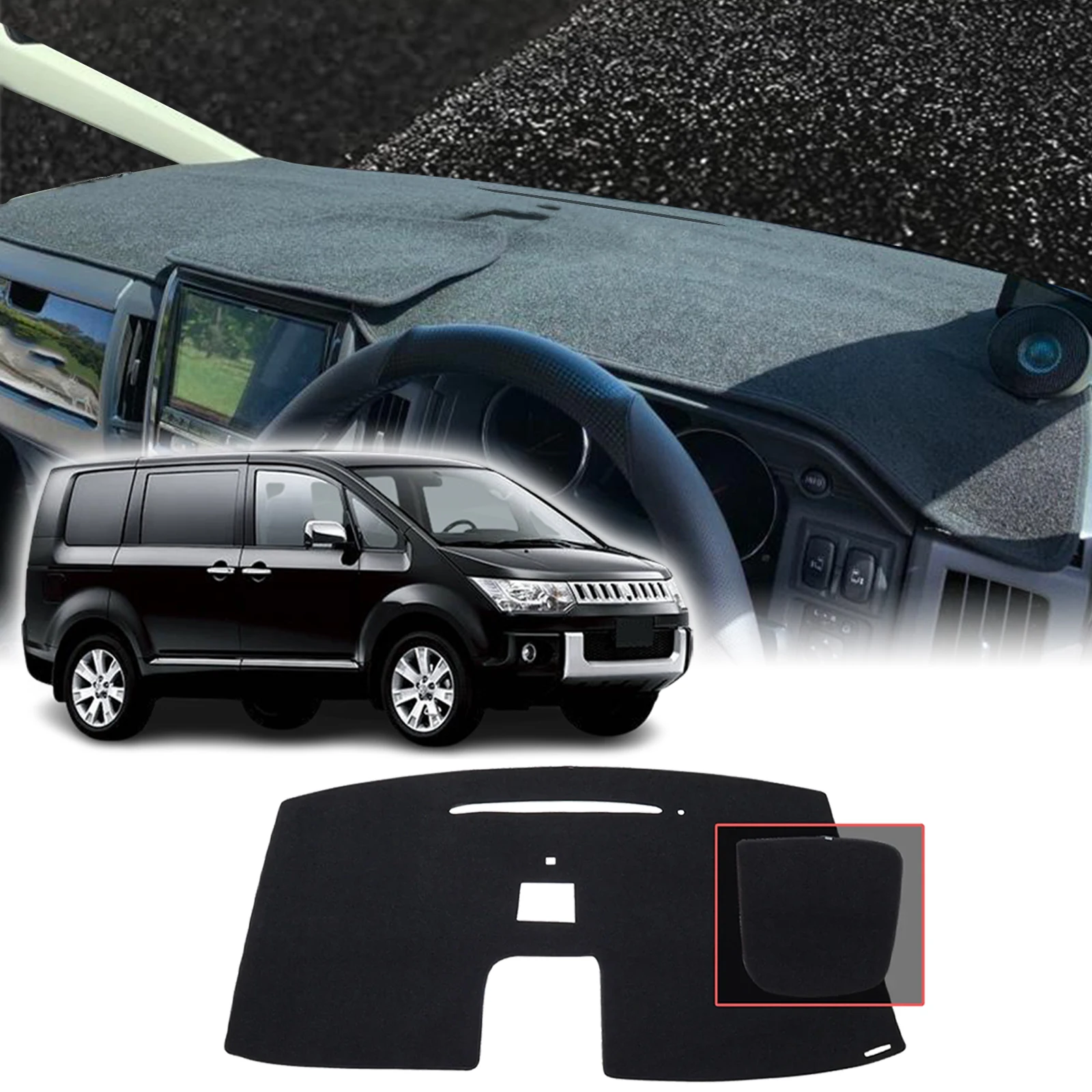 

fit for Mitsubishi Delica D:5 D5 2007-2018 Car Dashmat Dashboard Cover Pad Protective Carpet DashMat Sunshade Accessories