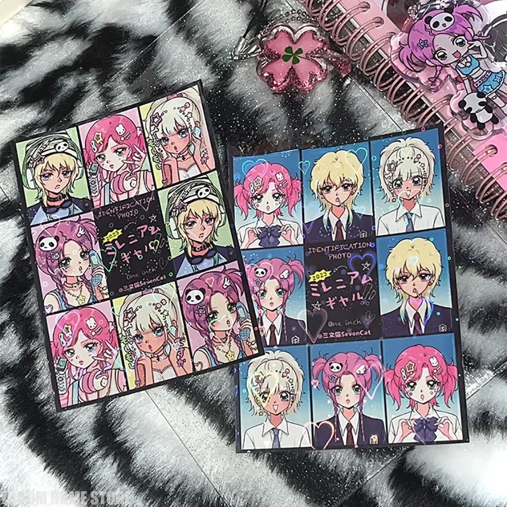 Y2K Retro Cartoon Stickers Millennial Anime Style Craft Supplies for Scrapbook & Aesthetic Decor