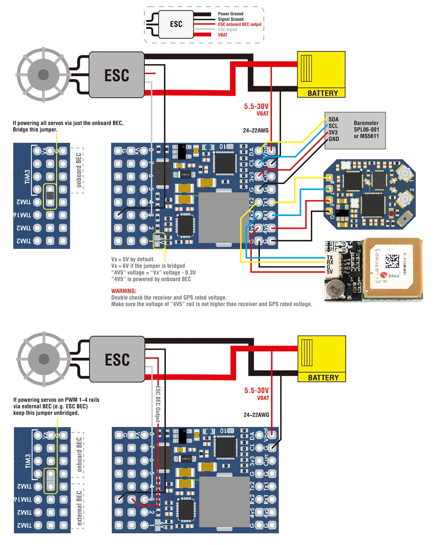 Mateksys Matek CRSF TO PWM CONVERTER CRSF-PWM-6 and CRSF-PWM-C CRSF-PWM-B for RC Multirotor Airplane Fixed-Wing Drones DIY Parts