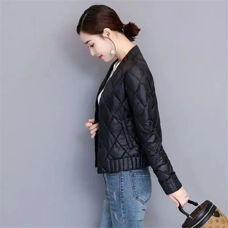 Down Cotton Lightweight Cotton Coat Women\'s Short 2024 New Middle Aged Women Autumn Winter  Jacket Short Cotton Outerwear