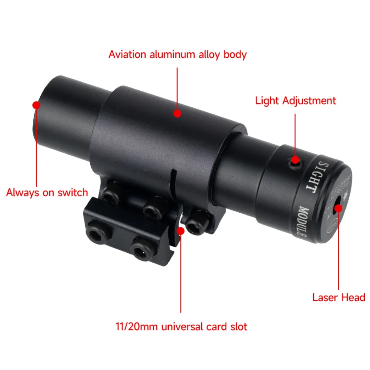 Outdoor Rotpunkt Rot/Grün Laserzielgerät Jagdzubehör Sport Langstrecken-Laserkalibrator für 11/20mm Schiene – Detail 2