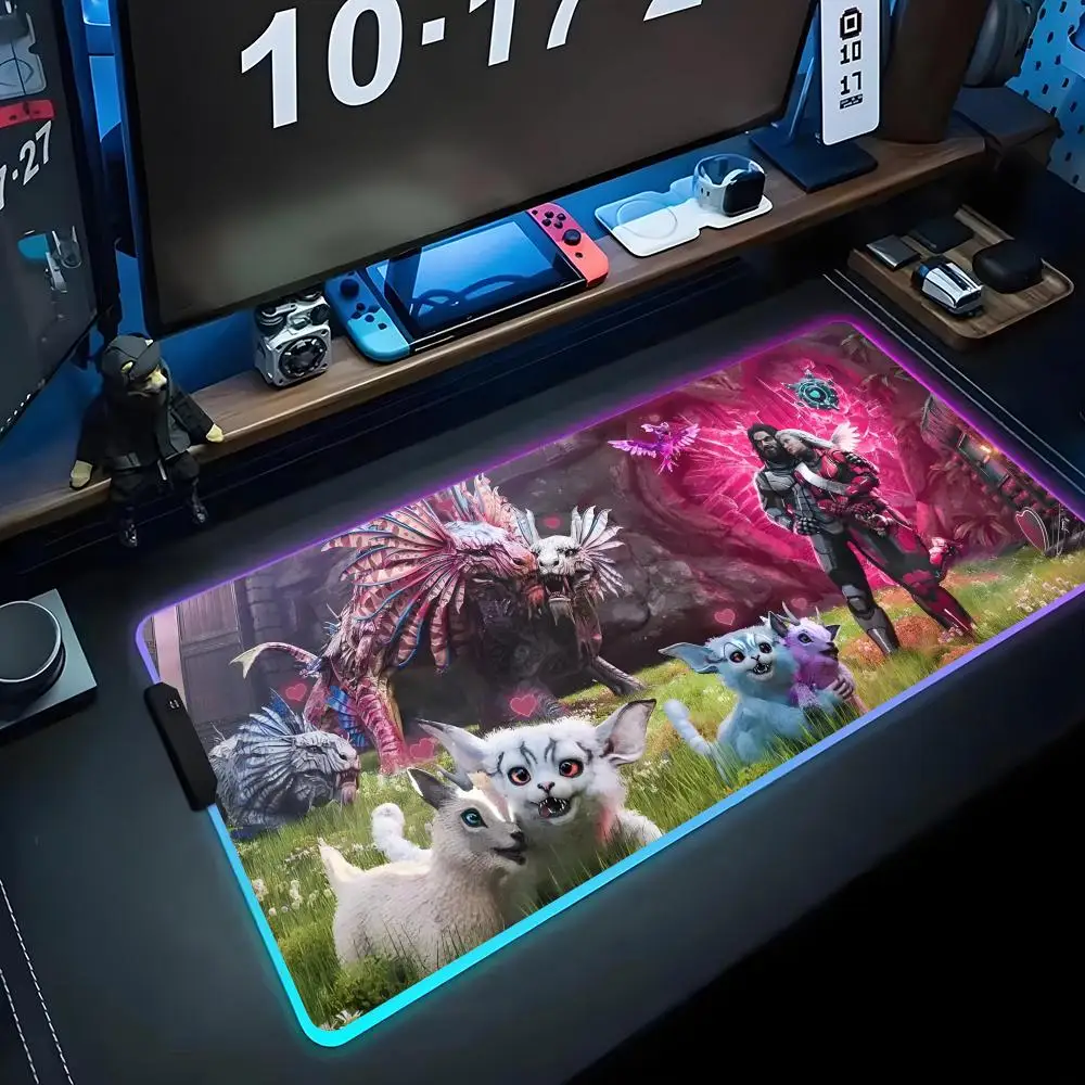 

Game ARK Survival Evolved Mouse Pad RGB Gaming Mousepad Big LED Pad PC Desk Mat Luminous Large Keyboard Mats With Backlit