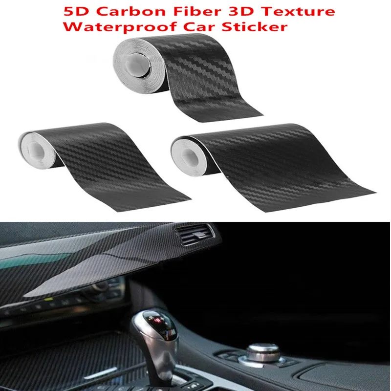 

5D Carbon Fiber 3D Texture Self Adhesive Protection Waterproof Sticker Car Motorcycle Bicycle Sticker 1-10M Auto Parts