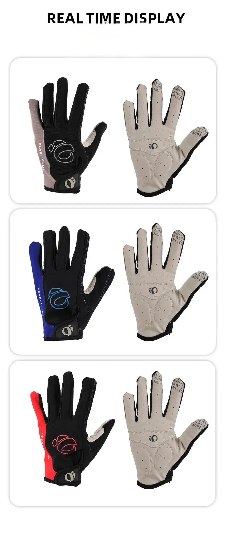 Vollfinger-Fahrradhandschuhe mit Touchscreen-Funktion, Gel-Polsterung, Stoßdämpfung, Rutschfest für MTB und Rennrad, Herbst-Modell für Männer und Frauen – Detail 11