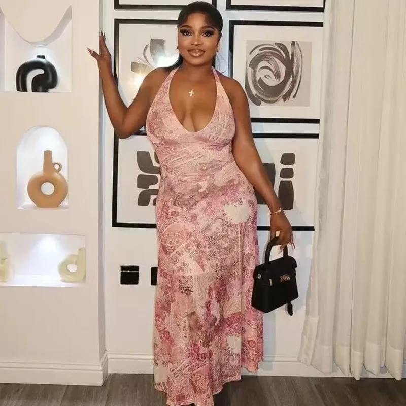 ผู้หญิงหวานเสื้อผ้าความงามStreetwearสีชมพูPlusขนาดVINTAGE Harajukuชุดยาวตุ้งติ้งเซ็กซี่Frock Y2Kชุด