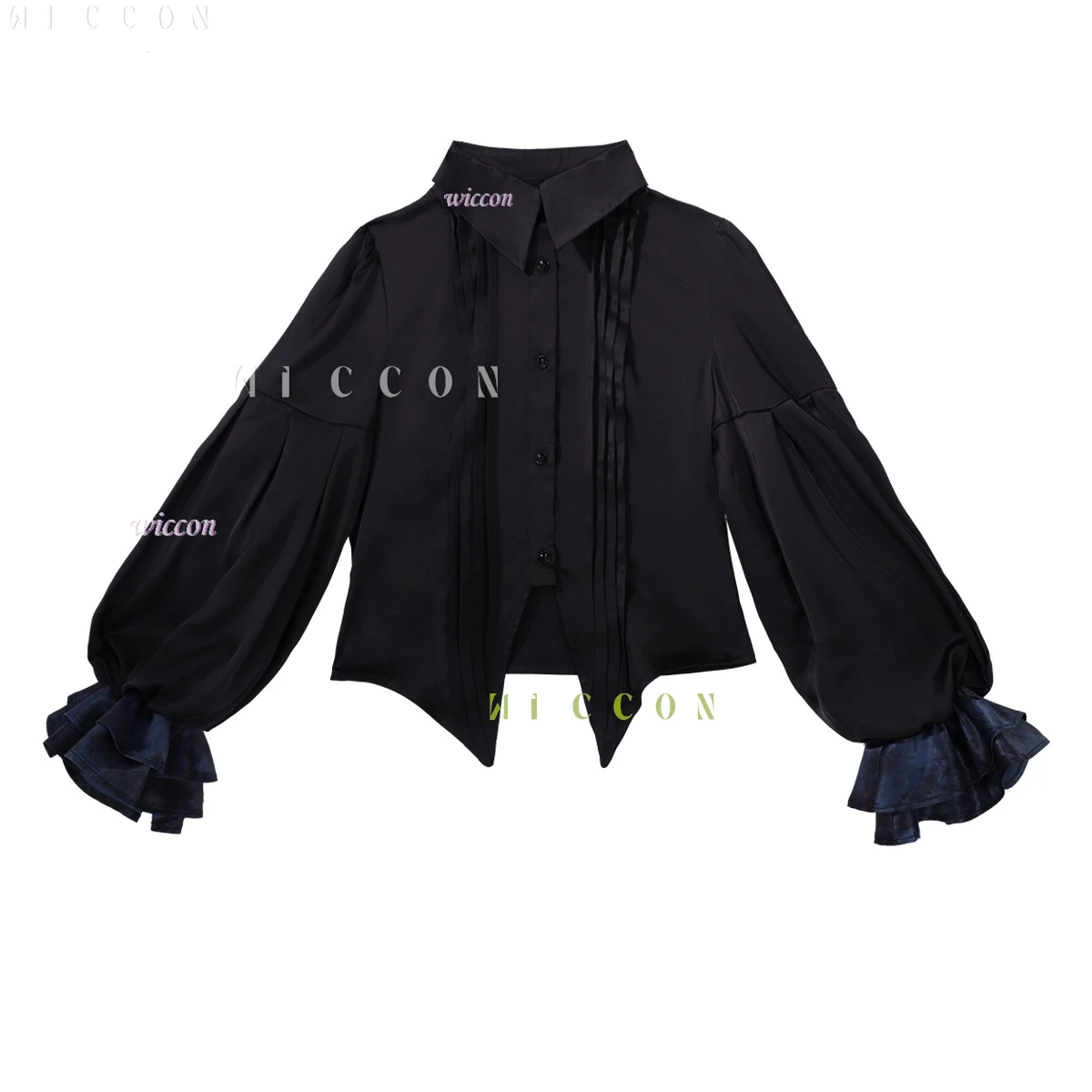 Ouji Jirai Kei Lolita Donkere Kleding Vrouwen Femboy Outfit Hof Unisex Jurk Fancy Gothic Korte Lange Mouw Retro Blouse Shorts - afbeelding 1