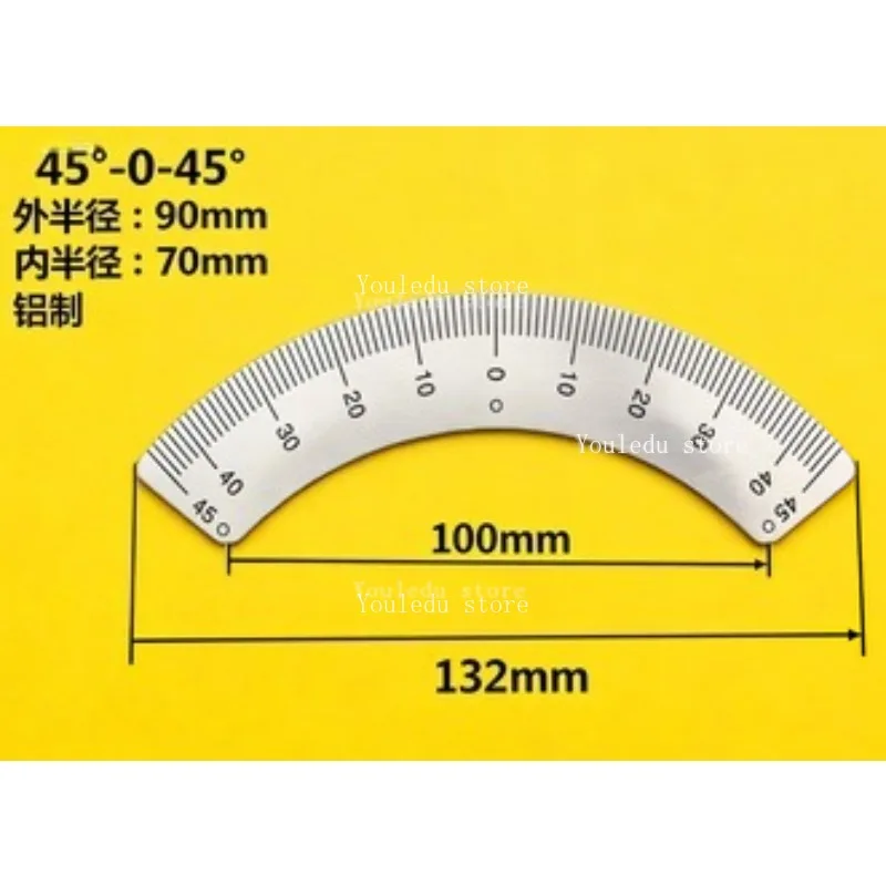 Suitable for new protractor milling machine parts - angle ruler 45 degree arc M1197 measuring tool