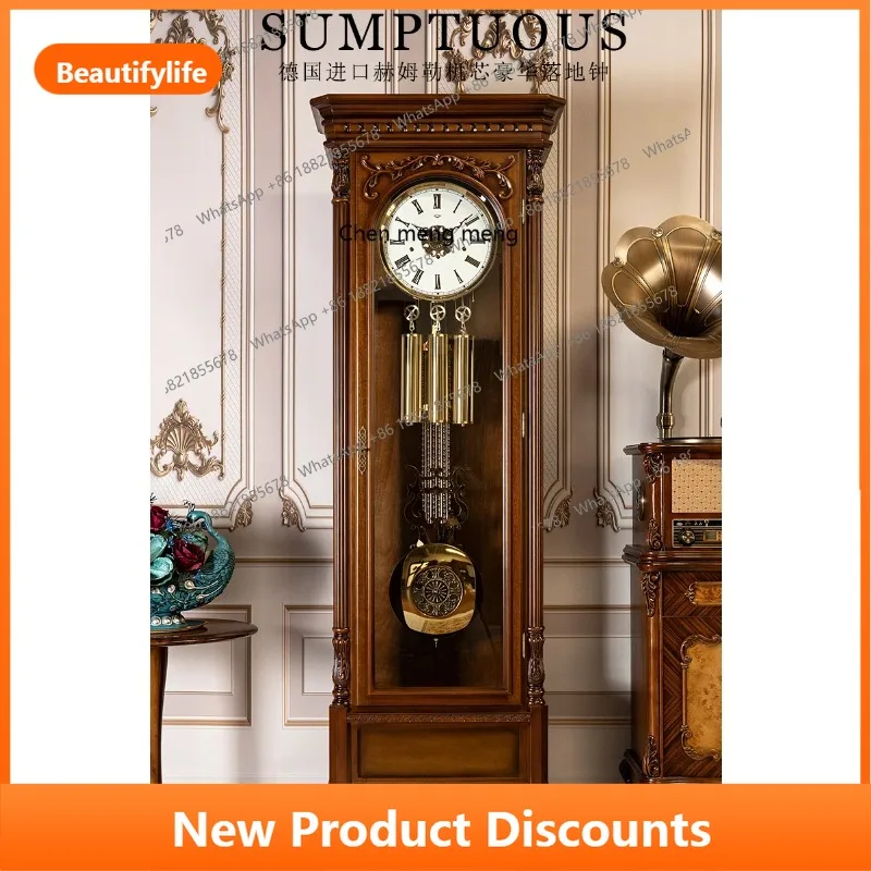 

C56 Floor clock European American living room Villa pendulum clock Chinese retro vertical clock Mechanical classical