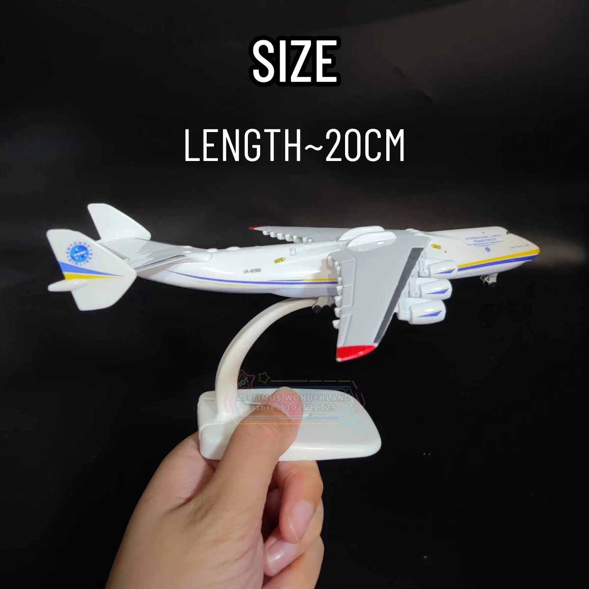 1:400 Ukraine Antonov AN225 Mriya Aircraft Replica Hercules Airplane Model Scale Aviation Miniature Art Kid Boy Xmas Gift Toy