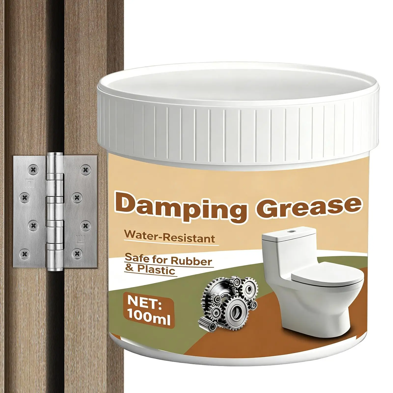 Damping Grease 100ml Shock Absorbing Long-Lasting Smooth Closing Lubricant for Bathroom for RV Home Laundry Room Restroom Washer