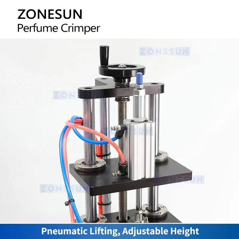 Zonesun Tabletop Perfume Crimping Machine Bottle Capper Sealing Equipment Automatic Perfume Bottle Crimper ZS-ZGX01