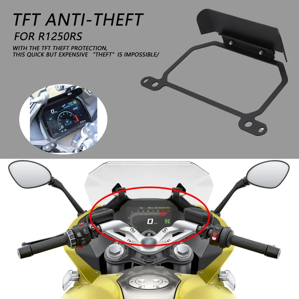 

New Motorcycle Accessories TFT Screen Anti Theft Brace Meter Frame Cover Protector Protection Visor For BMW R 1250 RS R1250RS