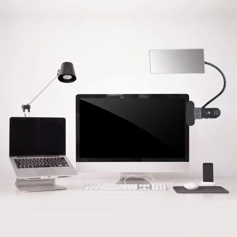 

A2BE Multipurpose Flexible Clip On Rectangle/Round Security Convex Mirror for Desk or Cubicle Rear View and Safety Awareness