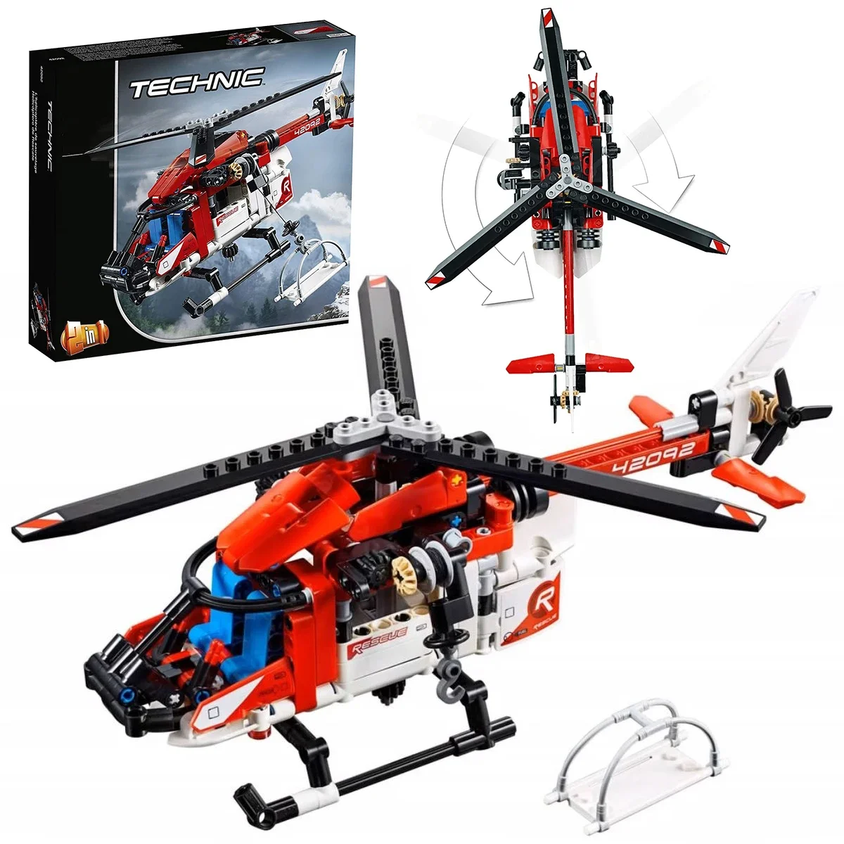 

364PCS Technical 2in1 High-tech Rescue Helicopter Building Blocks 42092 Airbus Plane Model Assemble Bricks Toy Gift For Kids Boy