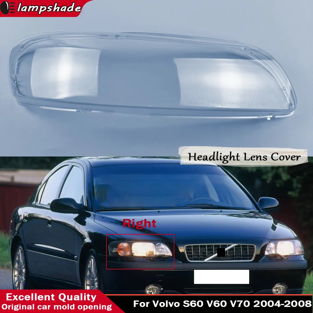 

Head Light Lamp Lens Housing Headlight Lamp Shell For Volvo S60 V60 V70 2004 - 2008 Front Lampshade Head Light Lamp Cover