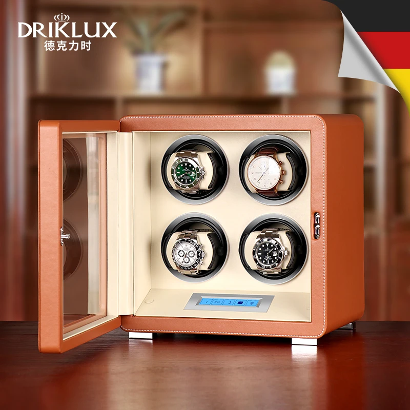 

Driklux New Elegant 4 Slots Watch Shaker Mechanical Watch Turntable Home Watch Rotation Watch Winder