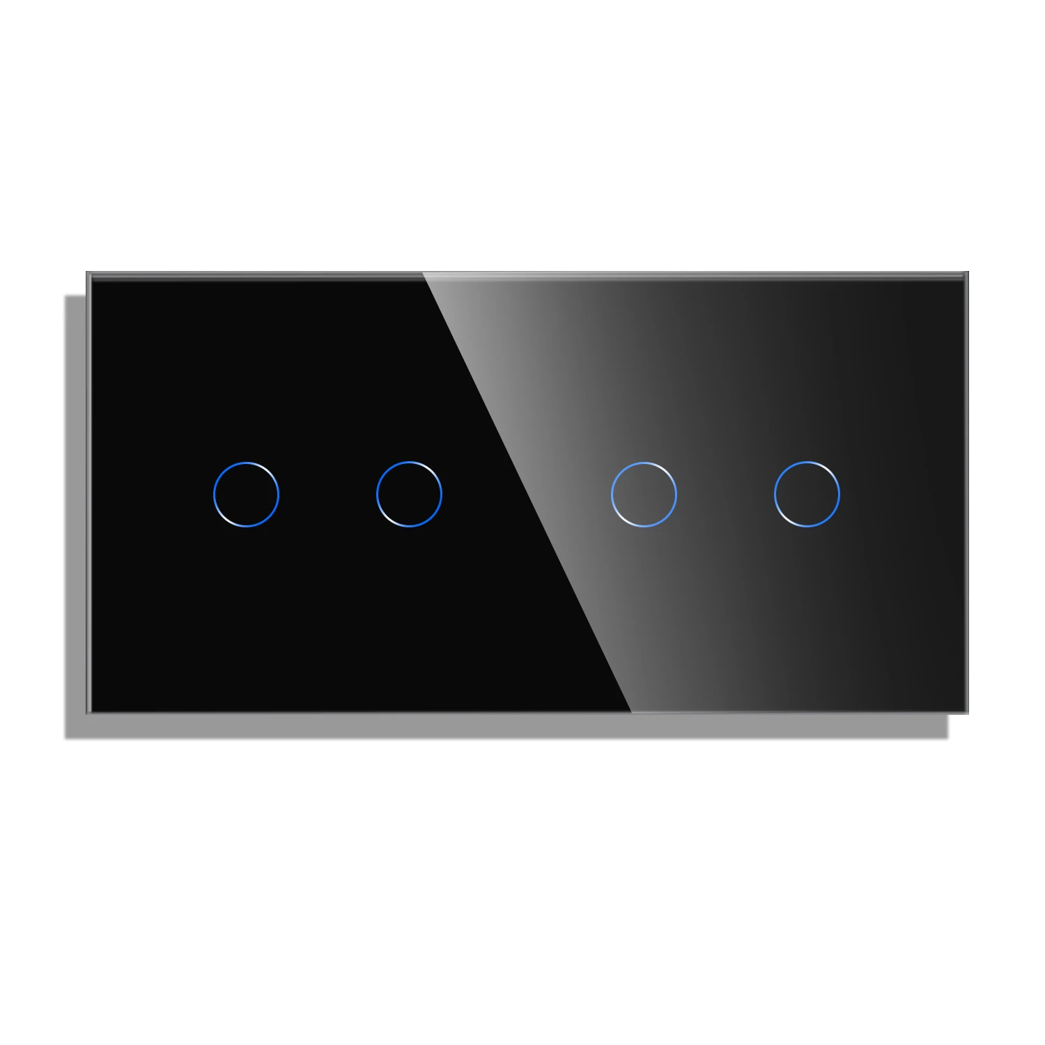 Bingoelec 4Gang 1way Wifi Control Light Sensor Switch Wall Touch Switch Crystal Class Panel Fashion Smart Switch Work With Tuya