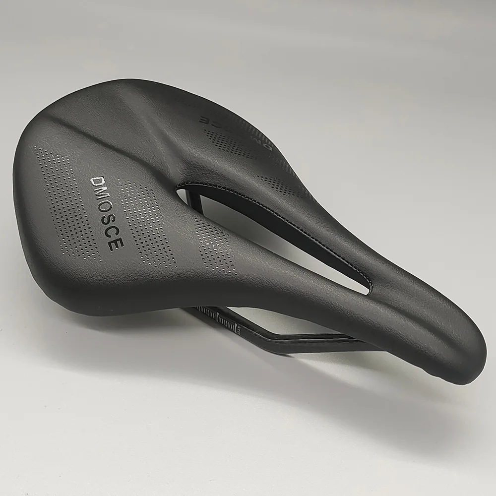 Full Carbon Saddle for MTB and Road, 243✖Super Light Leather Bike Saddle, Carbon Cushions, Carbon Rails, Bicycle Seat, 155mm