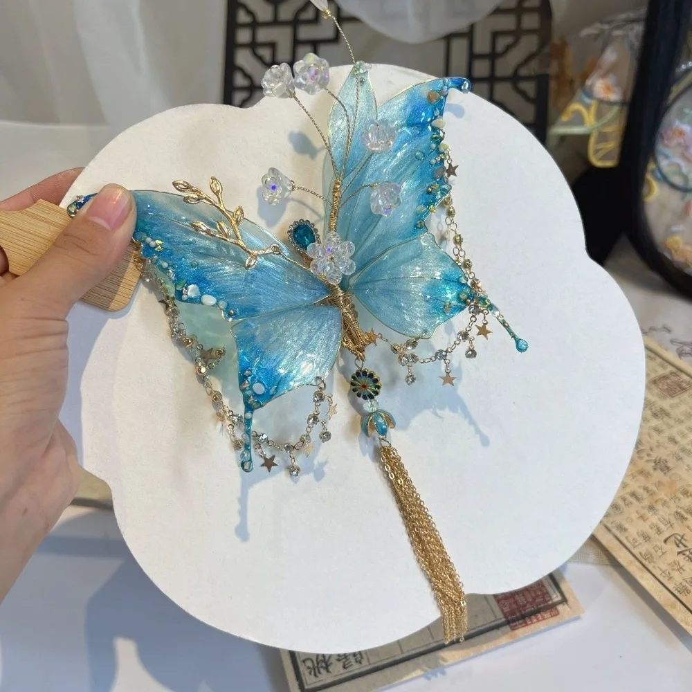 

Fashion Sweet Fairy Wing Hair Clips Handmade Tassel Hair Clip Tassel Hair Clip Colorful Mermaid Hair Accessories Retro Style