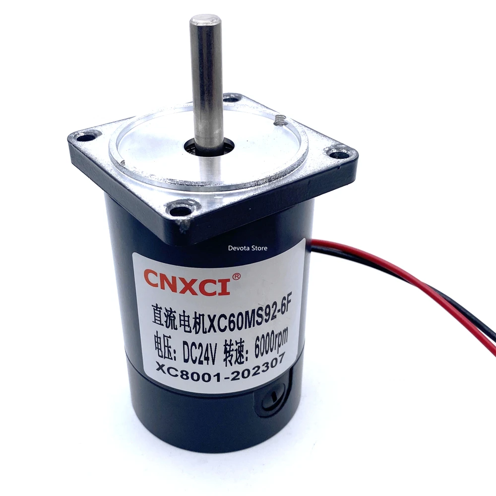 Imagem -04 - Motor 60 mm de Algodão Doce dc mm Eixo 12v 24v Motor de Potência de Escova Velocidade para Porta 3d Lar cw Ccw