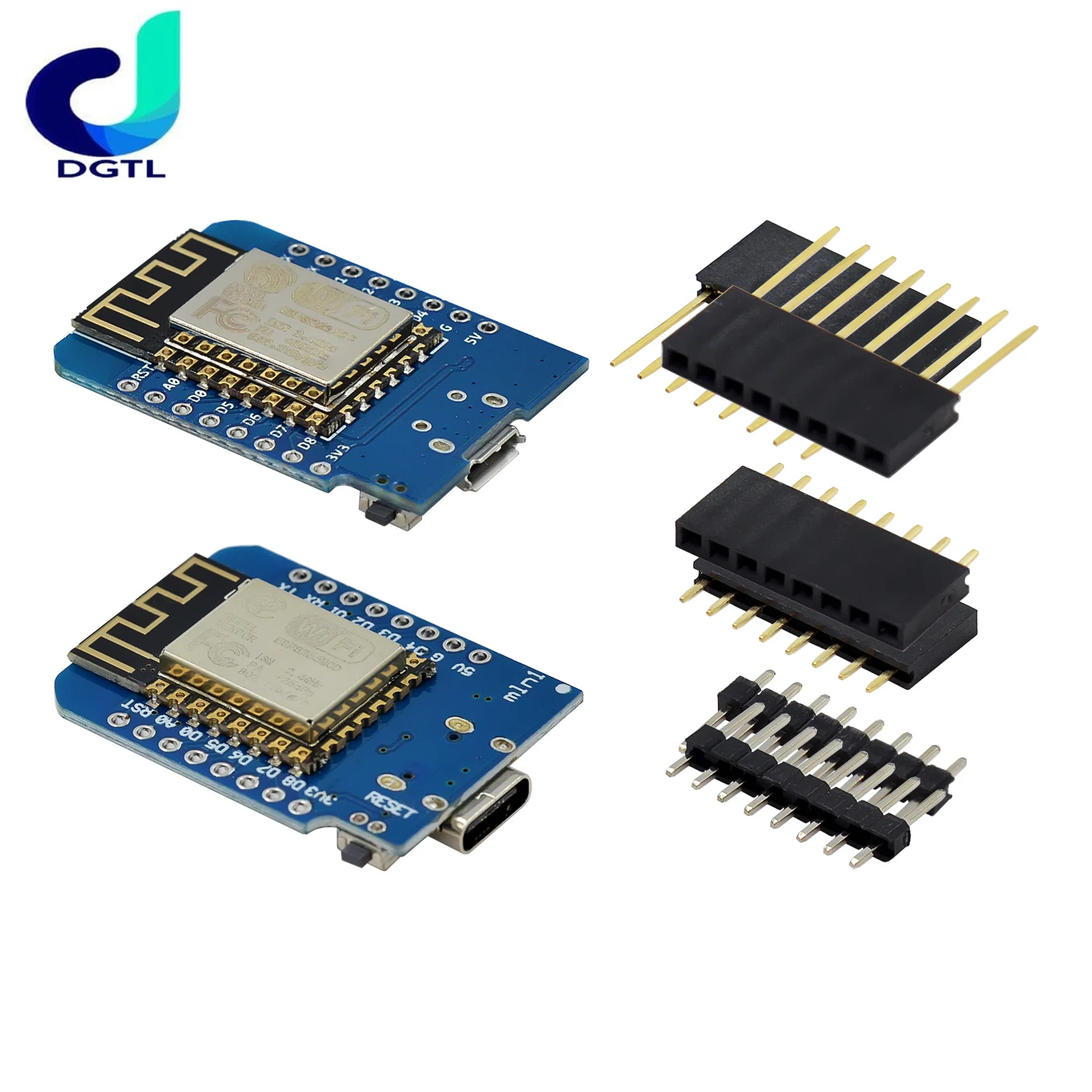 100pcs ESP8266 ESP-12 CH340G CH340 V2 USB For WeMos D1 Mini WIFI Development Board D1 Mini NodeMCU Lua IOT Board 3.3V With Pins