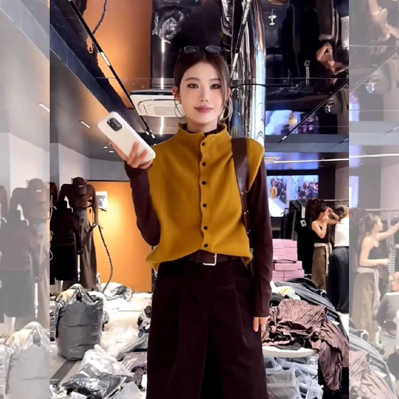 

Жилеты Жилеты Тонкие женские зимние подушечки для девочек Незамерзающие двусторонние термостойкие съемные самонагревающиеся брызгозащищенные флисовые Y2K