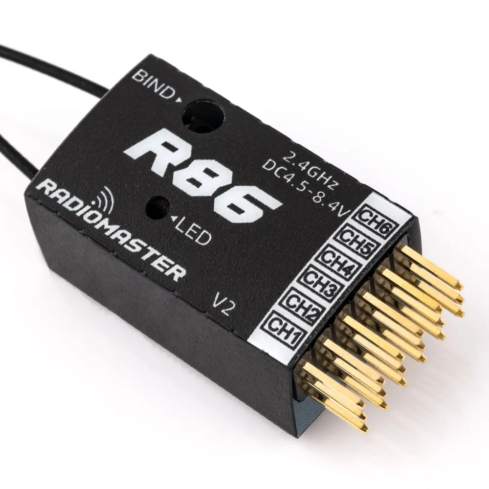 

RadioMaster R86 V2.0 6-канальный совместимый ШИМ-приемник для передатчиков Radiomaster
