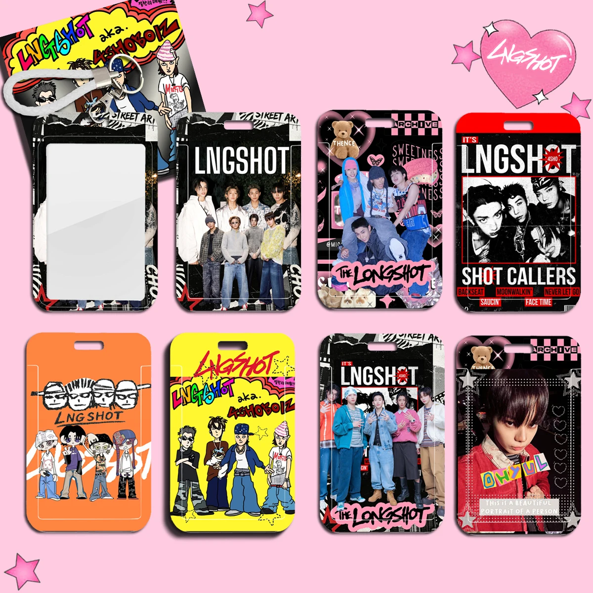 Porte-cartes d'identification personnalisés LNGSHOT Louis Ohyul Ryul Woojin Photocards Holder Fan Merch