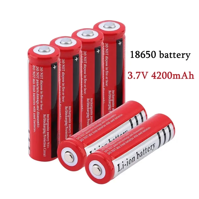 18650 Battery 3.7V 4200mAh Rechargeable Liion Battery for Led Flashlight Torch Batery Litio Battery