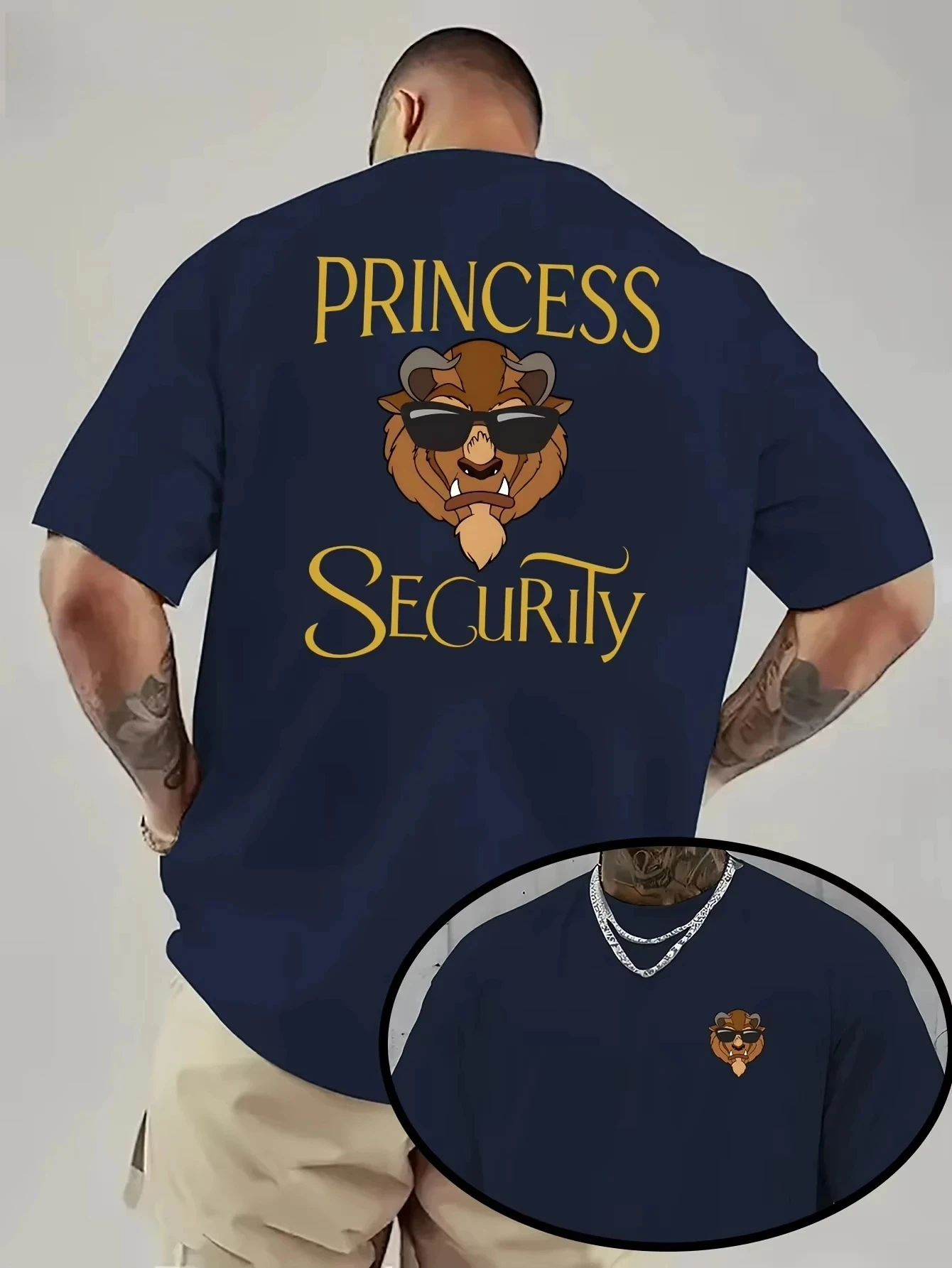 T-shirt imprimé La Belle et la Bête, nouvelle collection été 2026, manches courtes, coupe ample, décontracté, pour toute la famille (hommes, femmes, enfants)