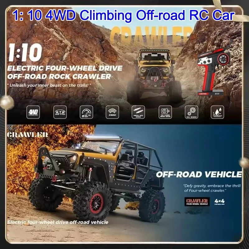 

1:10 53CM Smart Fixed Speed Cruise High Speed Remote Control Truck 2.4G LED Lighting 4WD Electric Winch Off Road RC Car Truck