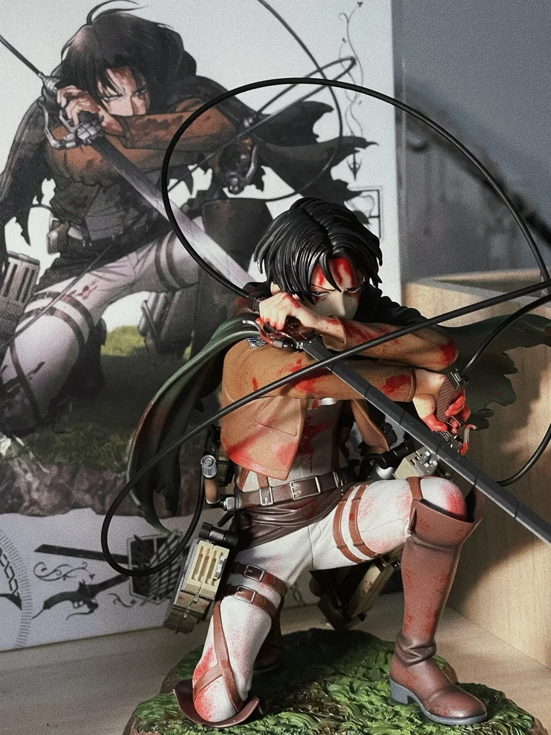 액션 피규어를 공격한 거대한 손으로 만든 Lewell Bloody Battle Commander 모델 애니메이션 애니메이션 장식 깜짝 선물