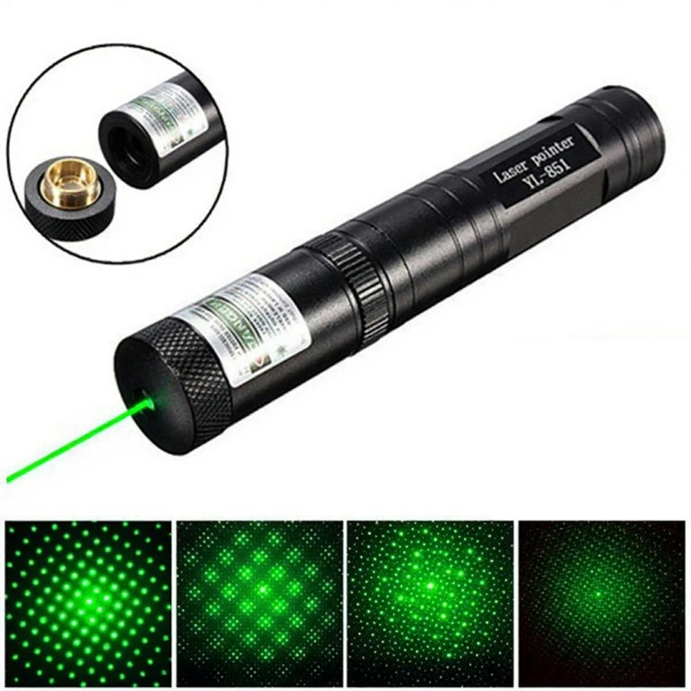 (لا توفير البطاريات) Cat Fun Green Light 851 مؤشر ليزر محمول LED شعلة تدريب الحيوانات الأليفة القط دغدغة لعبة مصباح يدوي #1