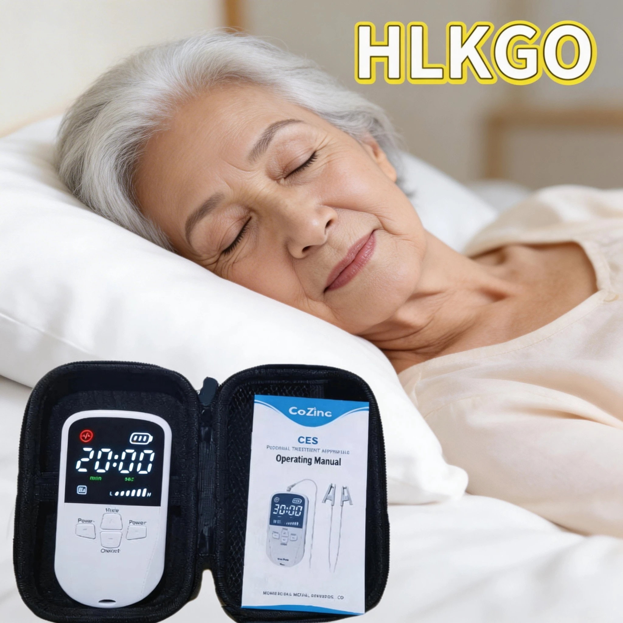 Handheld Sleep Therapy Device Microcurrent EMS Pulse Headache Migraine Relief Massager Anxiety Stress Insomnia Treatment Relaxat