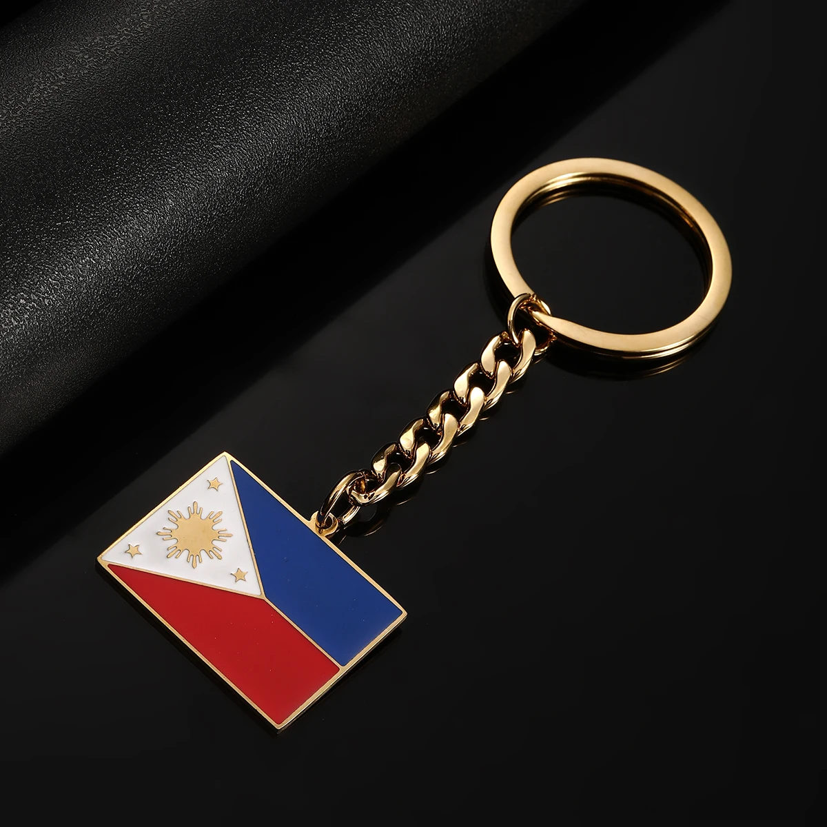 Stainless Steel Philippines Map Keychain Country Pilipinas Jewelry Key Ring