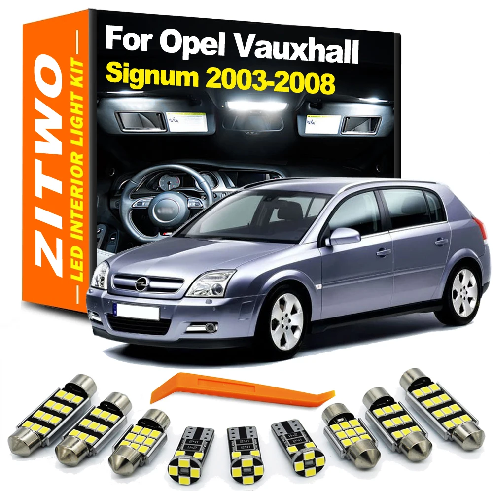 ZITWO 13Pcs For Opel Vauxhall Signum 2003 2004 2005 2006 2007 2008 LED Interior Dome Door Map Light Trunk Lamp Kit Accessories