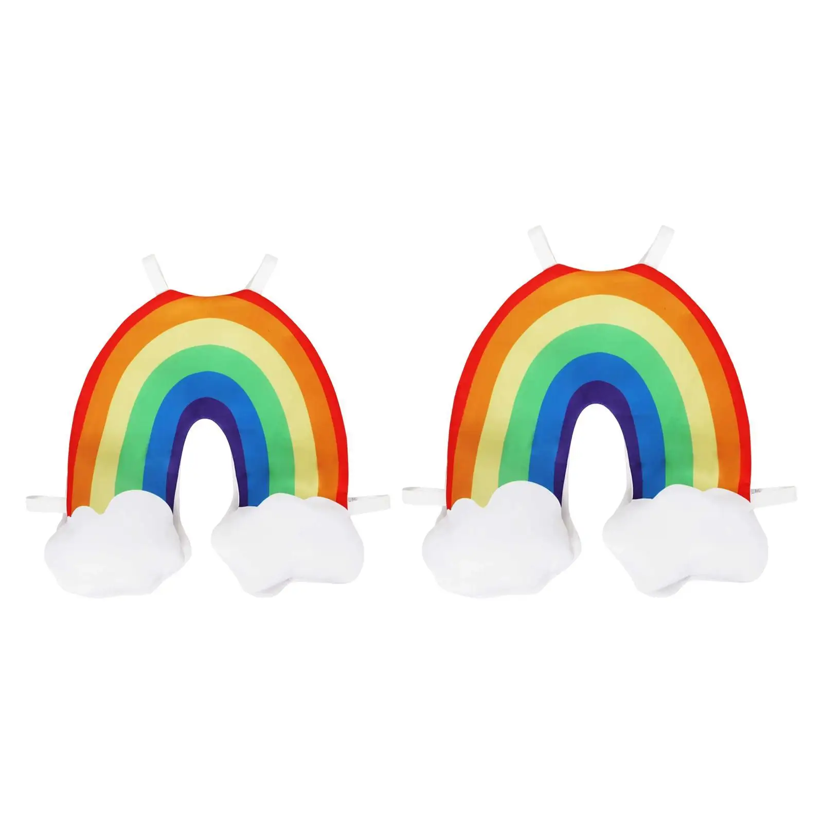 Kids Rainbow Cosplay Costume Easy to Wear Lightweight Dressing up for Carnivals