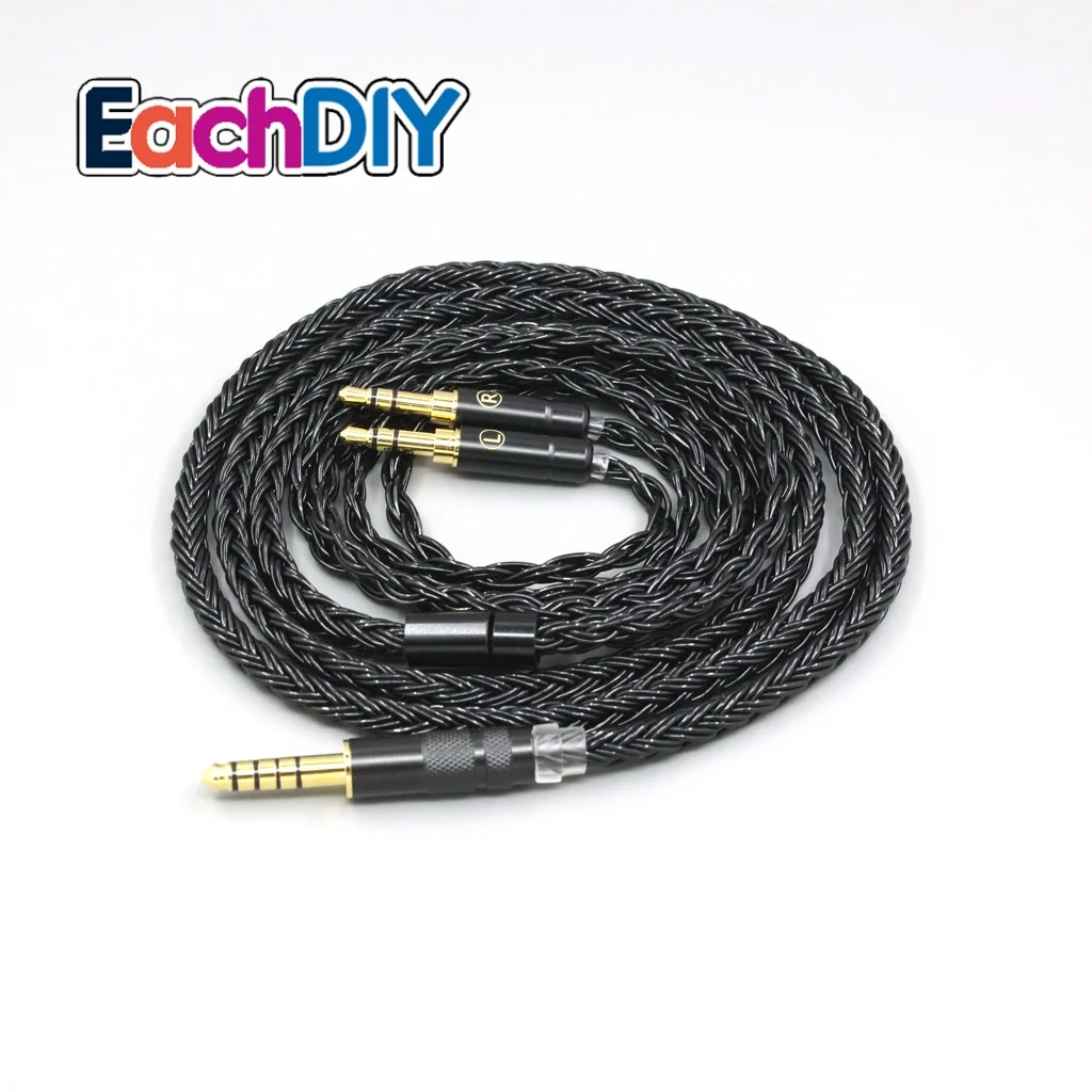 16 Core Black Braided Earphone Cable For Hifiman Sundara Ananda HE1000se HE6se V2 V3 Planar Magnetic HE400se Arya LN007423